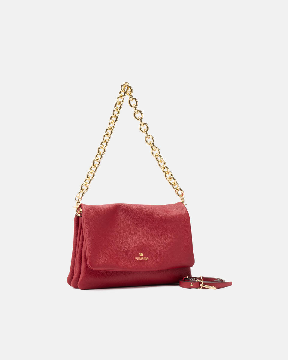 GROSSE FLAP BAG Cherry  - Cuoieria Fiorentina