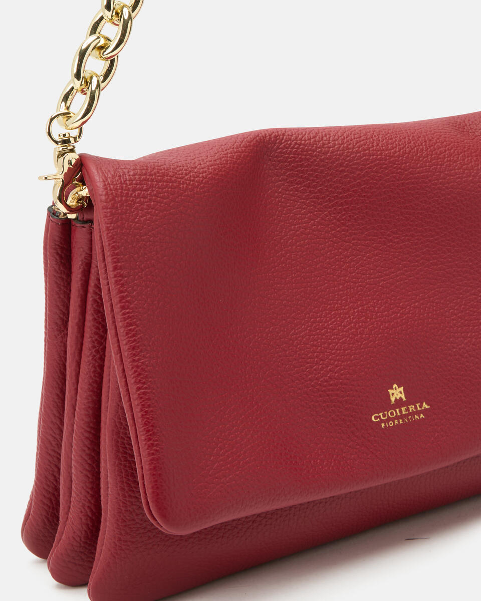 GROSSE FLAP BAG Cherry  - Cuoieria Fiorentina