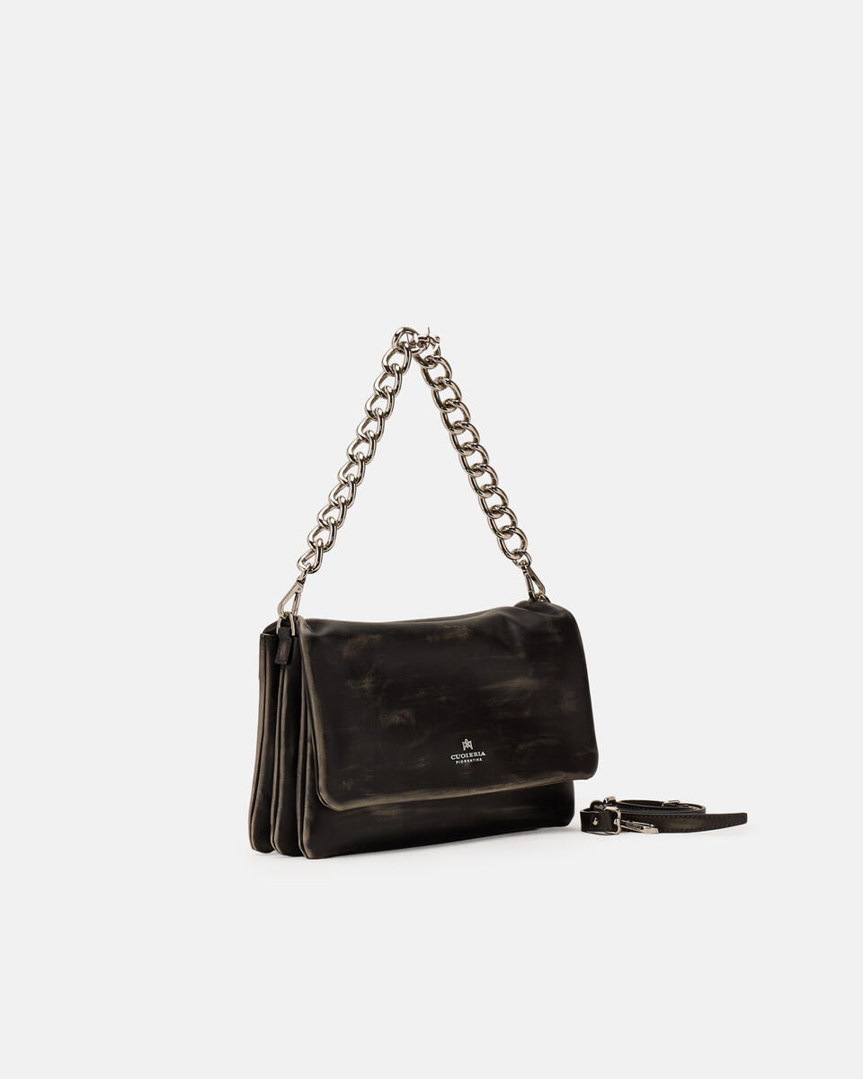 GROSSE FLAP BAG Schwarz  - Messanger - Damen Taschen - Tasche - Cuoieria Fiorentina