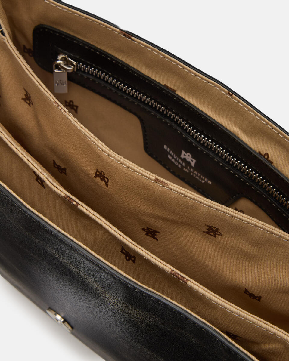 GROSSE FLAP BAG Schwarz  - Messanger - Damen Taschen - Tasche - Cuoieria Fiorentina