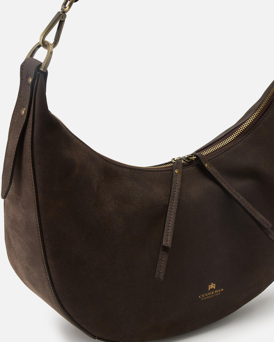 SCHULTERTASCHE Schokolade  - Cuoieria Fiorentina