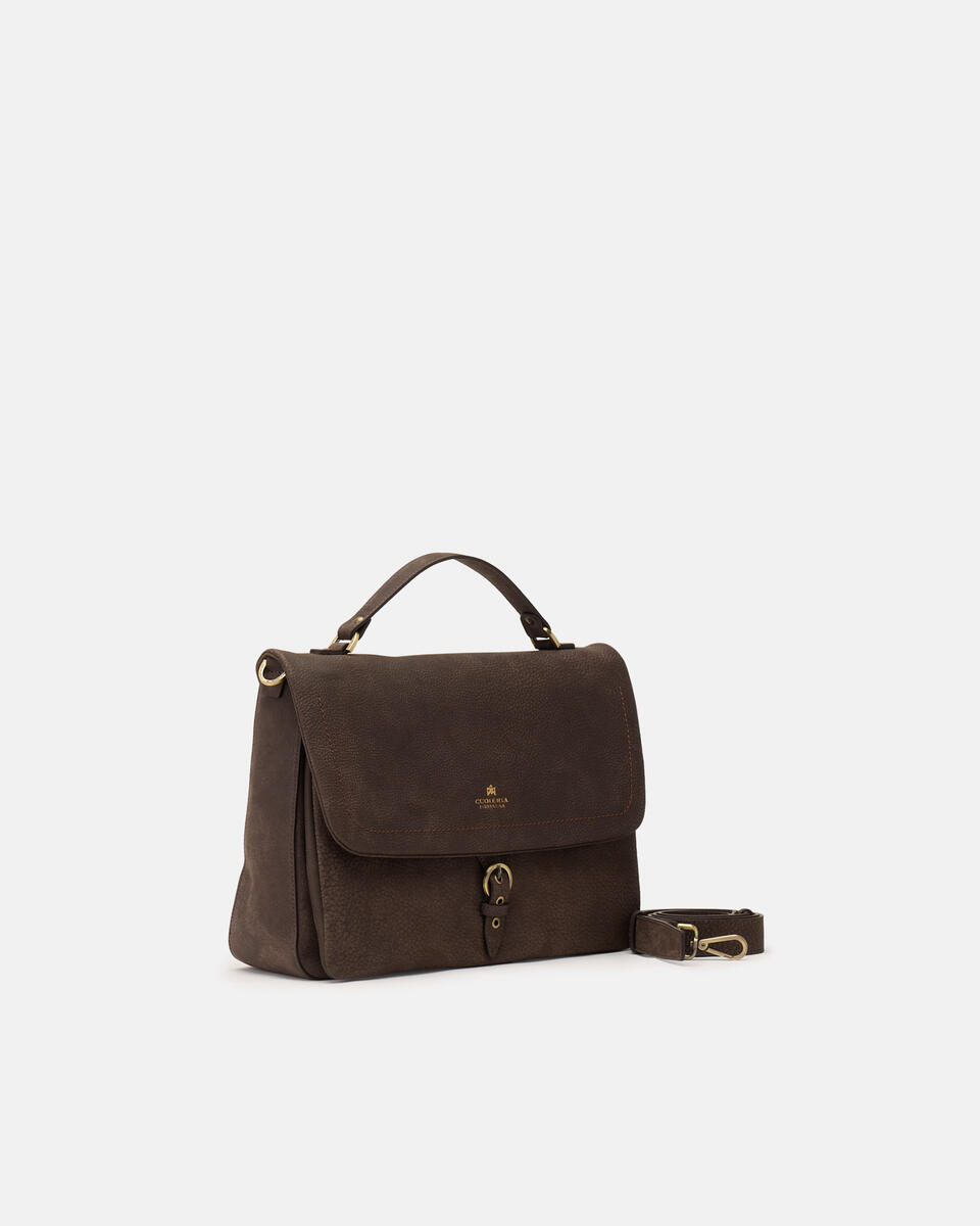 GROSSE FLAP BAG Schokolade  - Cuoieria Fiorentina