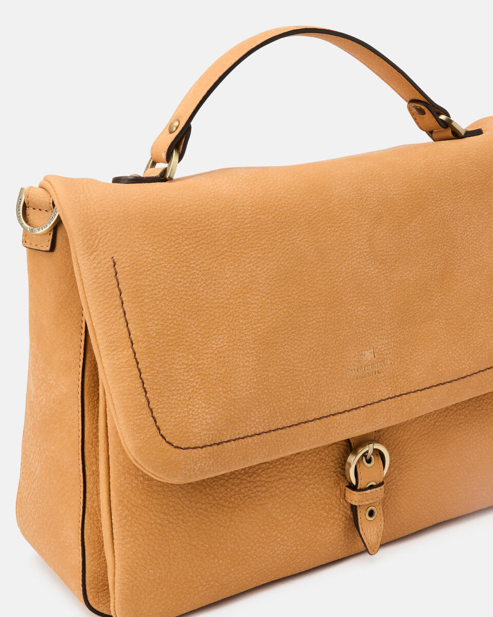 GROSSE FLAP BAG Curry  - Messanger - Damen Taschen - Tasche - Cuoieria Fiorentina