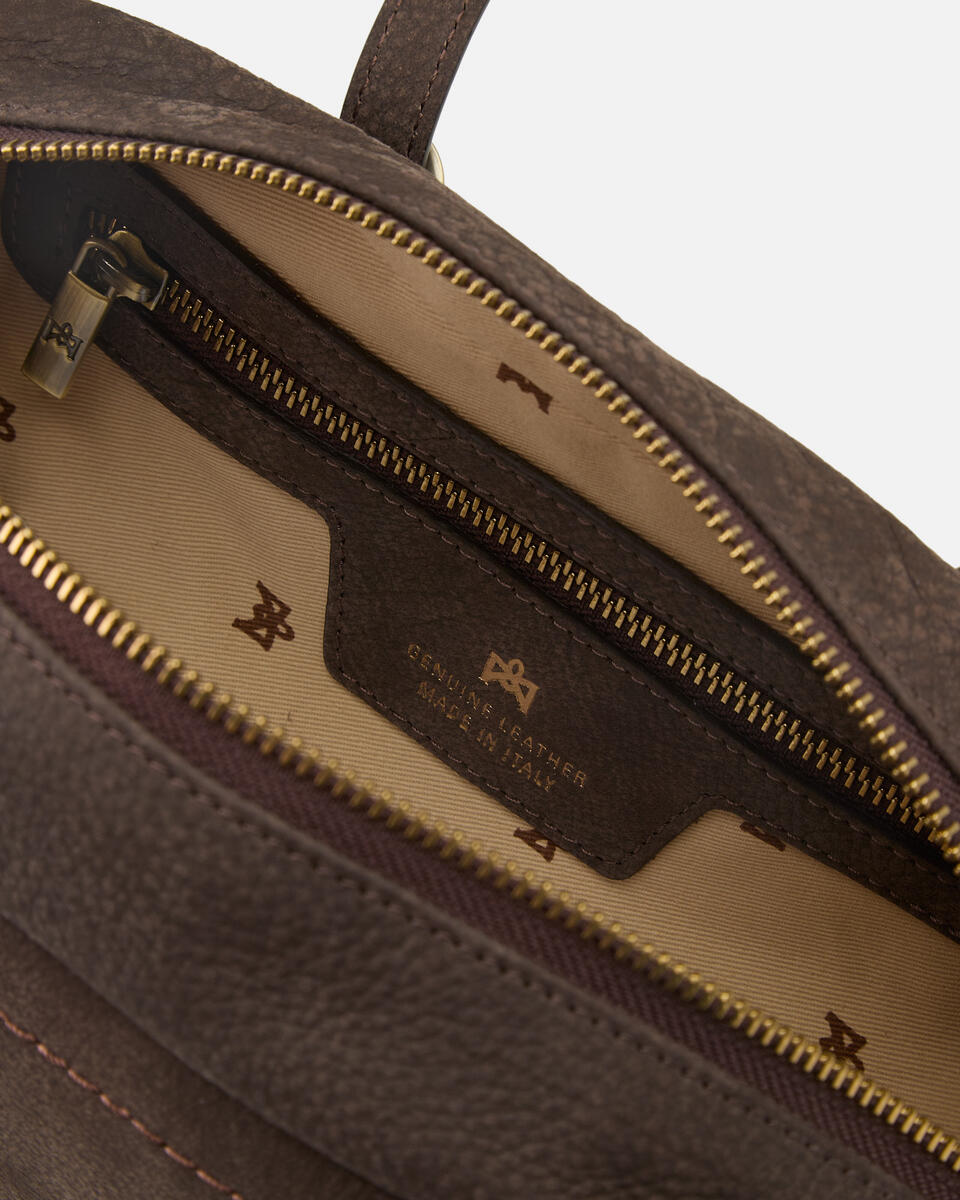 DUFFLE BAG Schokolade  - Schultertaschen - Damen Taschen - Tasche - Cuoieria Fiorentina