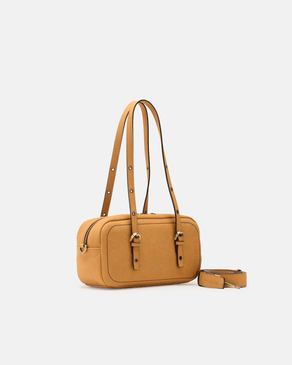 DUFFLE BAG Curry  - Schultertaschen - Damen Taschen - Tasche - Cuoieria Fiorentina