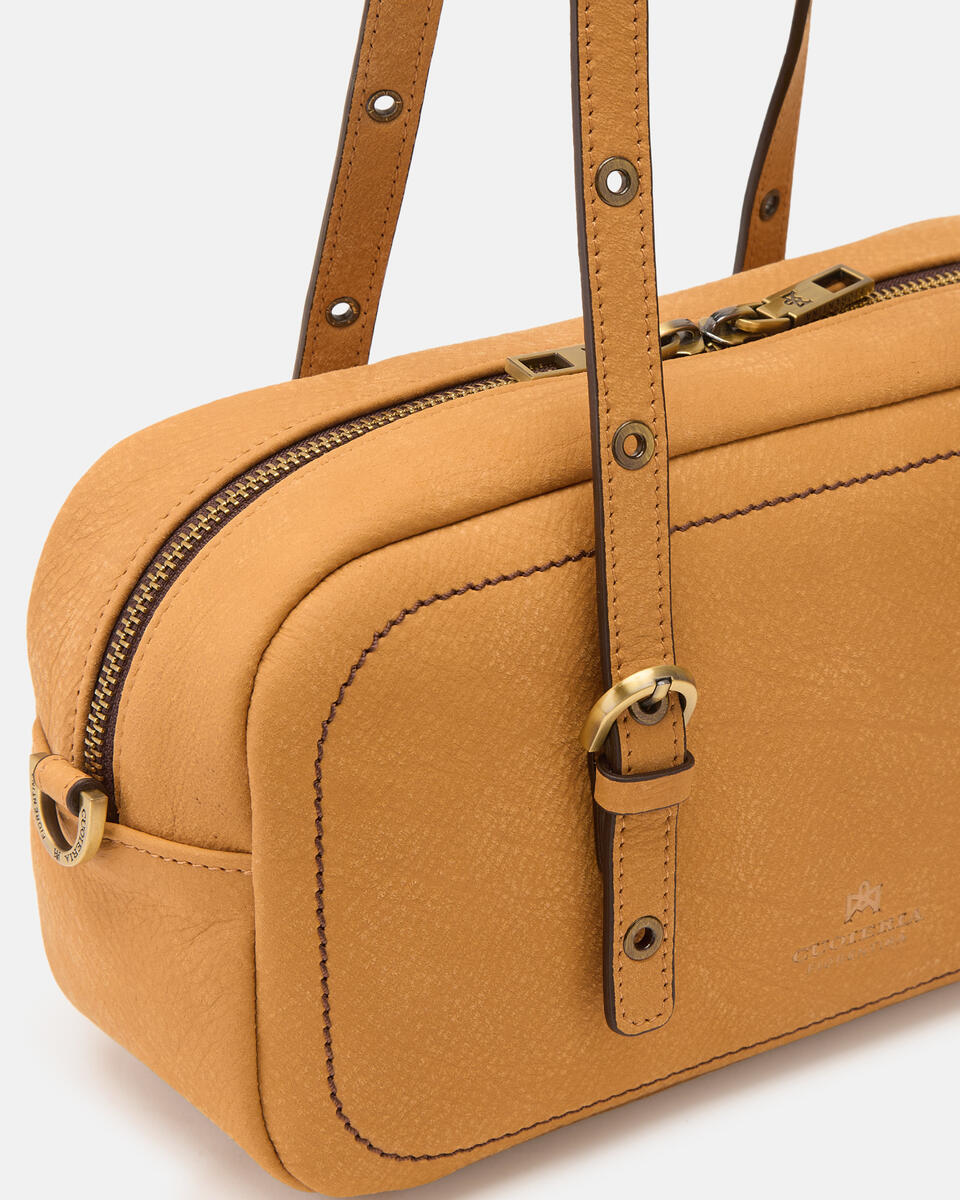 DUFFLE BAG Curry  - Schultertaschen - Damen Taschen - Tasche - Cuoieria Fiorentina