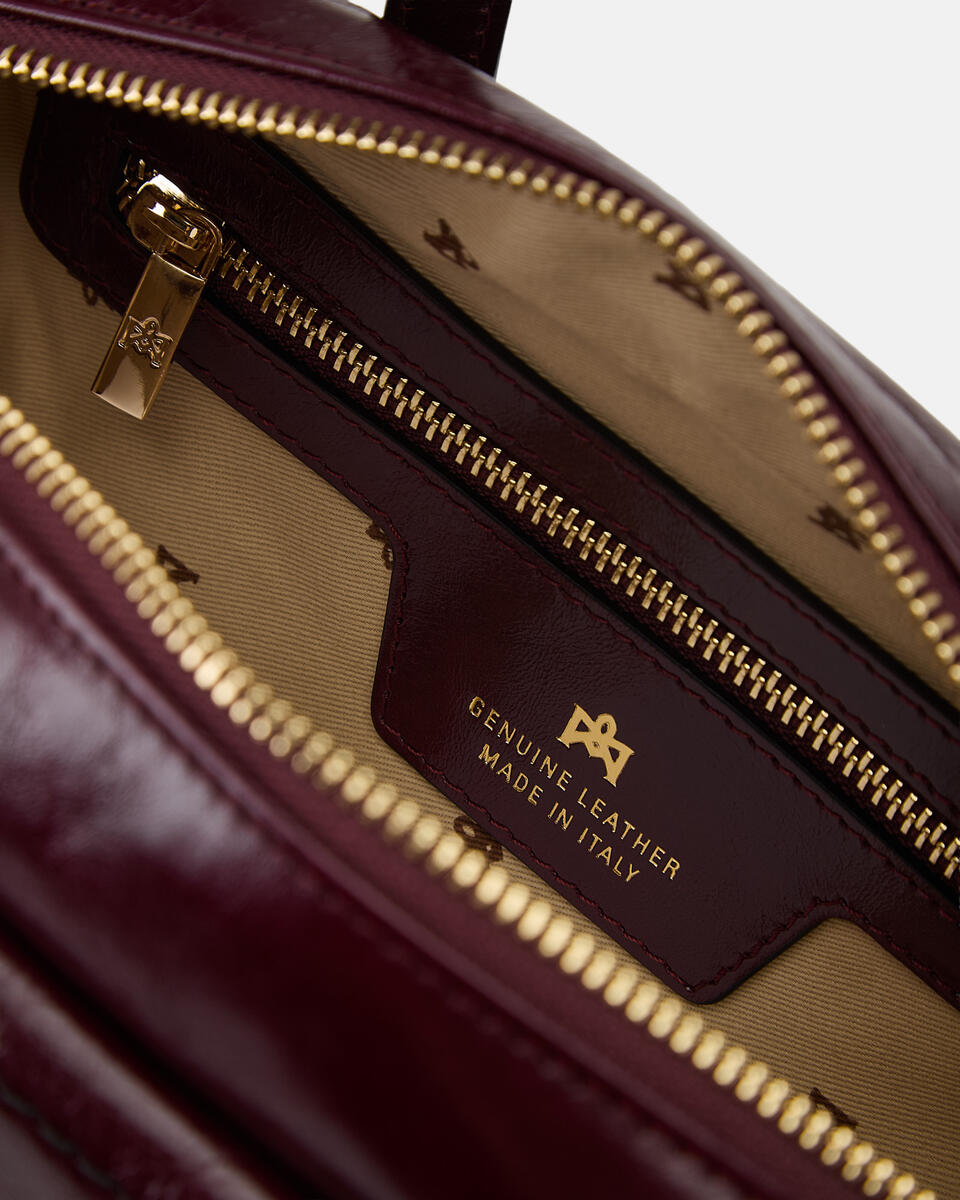 DUFFLE Schwarzkirsche  - Schultertaschen - Damen Taschen - Tasche - Cuoieria Fiorentina