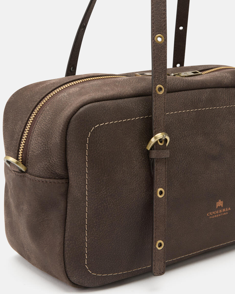 LARGE DUFFLE Schokolade  - Schultertaschen - Damen Taschen - Tasche - Cuoieria Fiorentina
