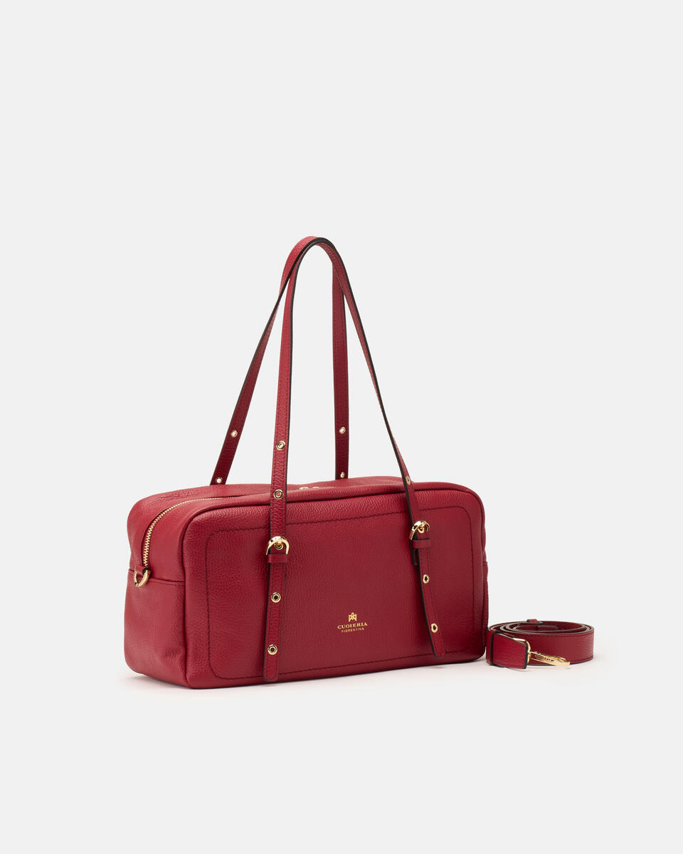 LARGE DUFFLE BAG Cherry  - Cuoieria Fiorentina