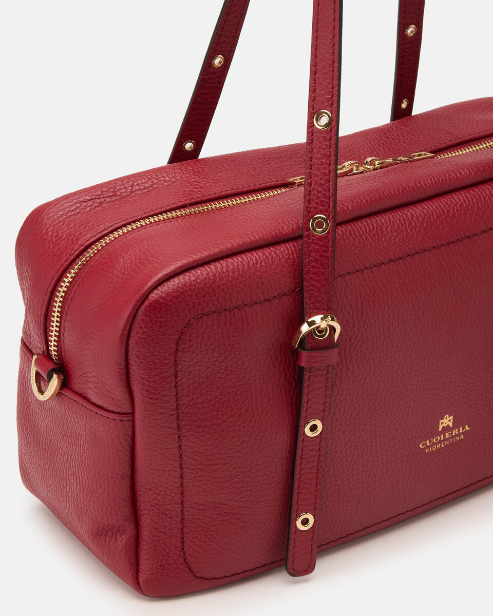 LARGE DUFFLE BAG Cherry  - Cuoieria Fiorentina
