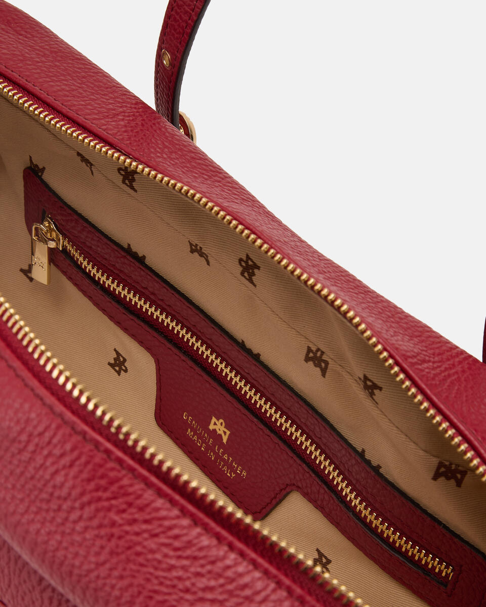 LARGE DUFFLE BAG Cherry  - Cuoieria Fiorentina