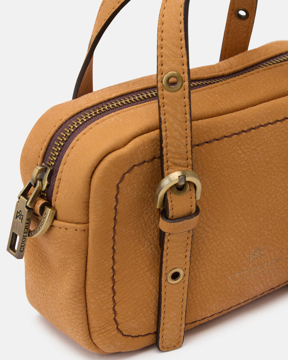 MINI DUFFLE BAG Curry  - Mini Bags - Damen Taschen - Tasche - Cuoieria Fiorentina