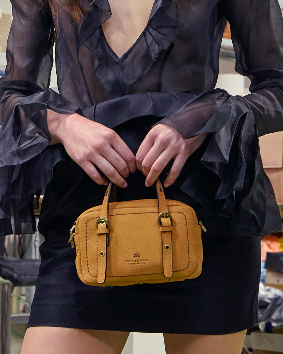 MINI DUFFLE BAG Curry  - Mini Bags - Damen Taschen - Tasche - Cuoieria Fiorentina