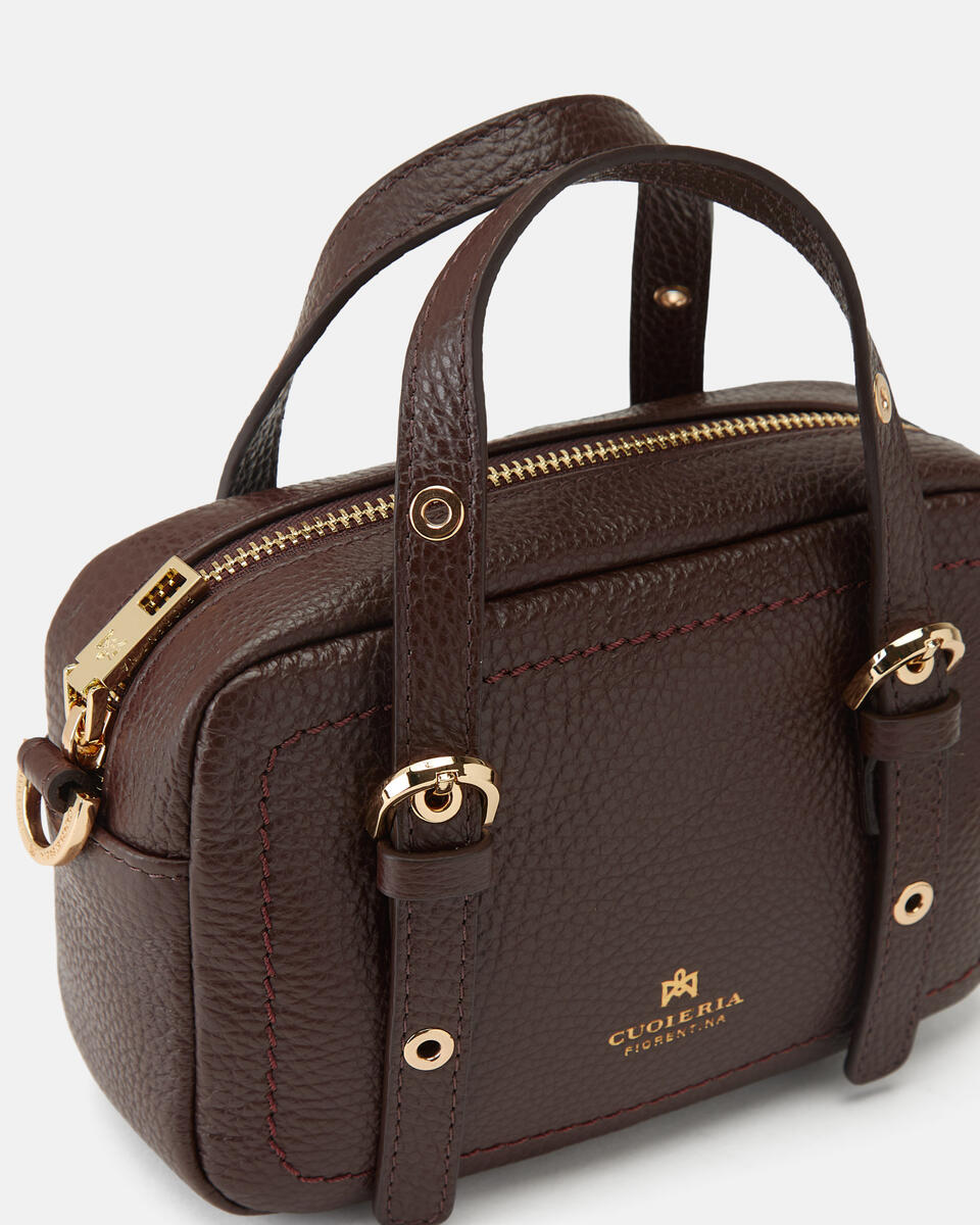 MINI DUFFLE BAG Schokolade  - Mini Bags - Damen Taschen - Tasche - Cuoieria Fiorentina