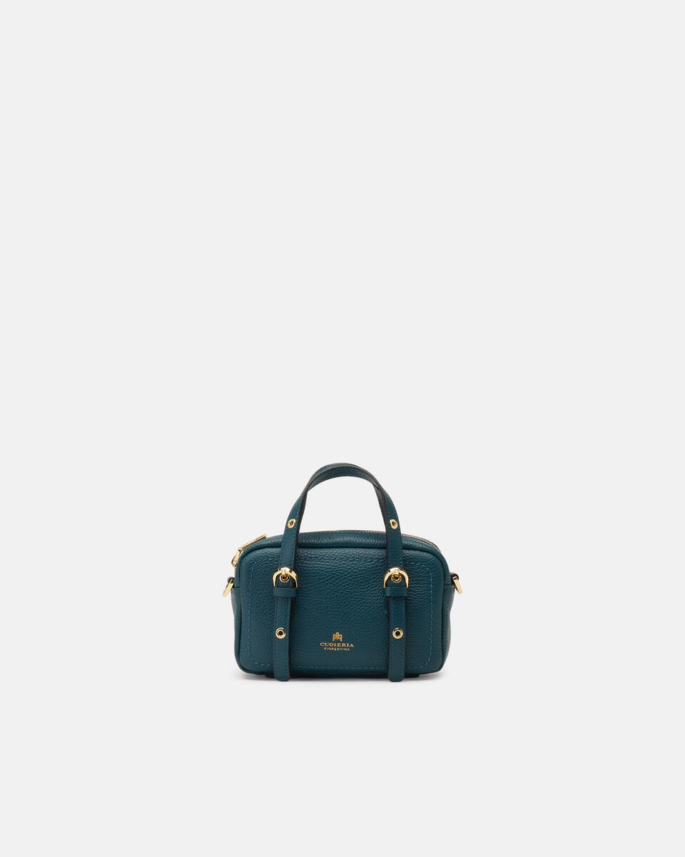 MINI DUFFLE BAG Teal  - Cuoieria Fiorentina