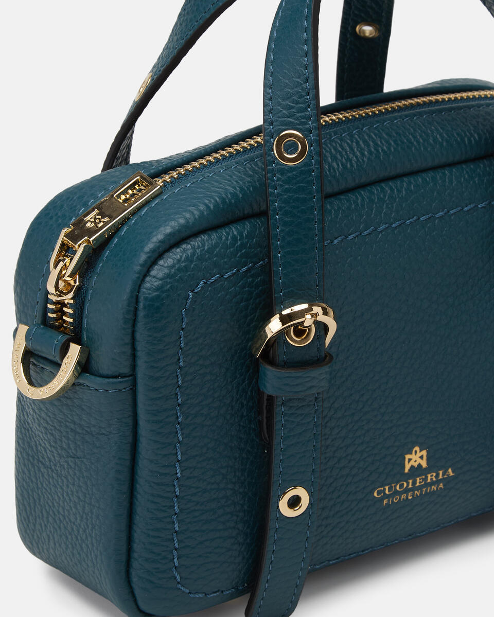 MINI DUFFLE BAG Teal  - Cuoieria Fiorentina