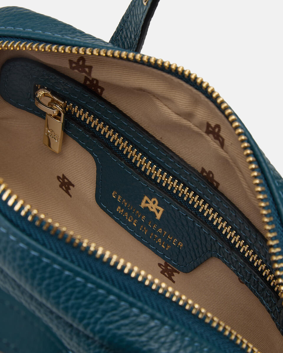 MINI DUFFLE BAG Teal  - Cuoieria Fiorentina