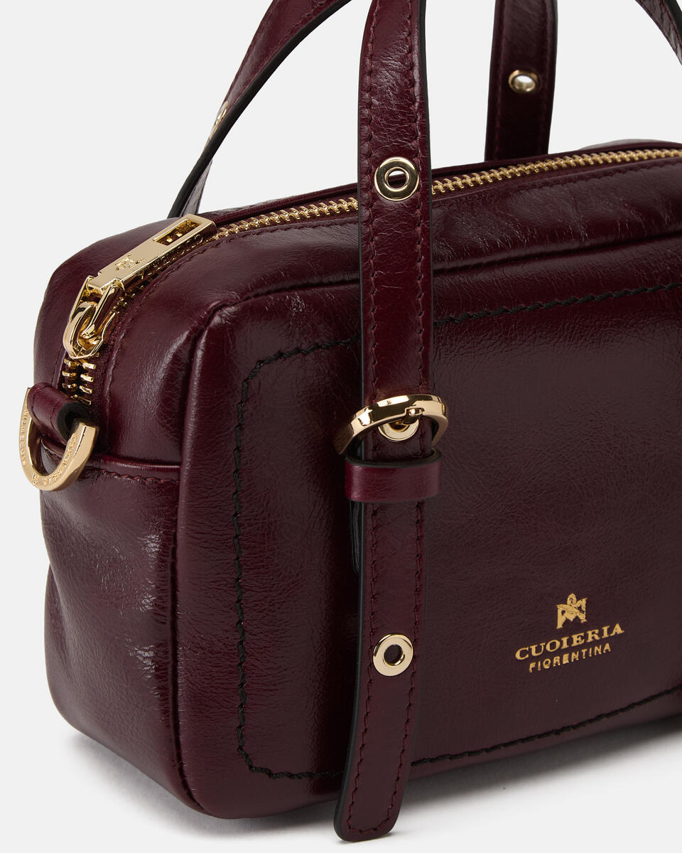 mini duffle Schwarzkirsche  - Mini Bags - Damen Taschen - Tasche - Cuoieria Fiorentina