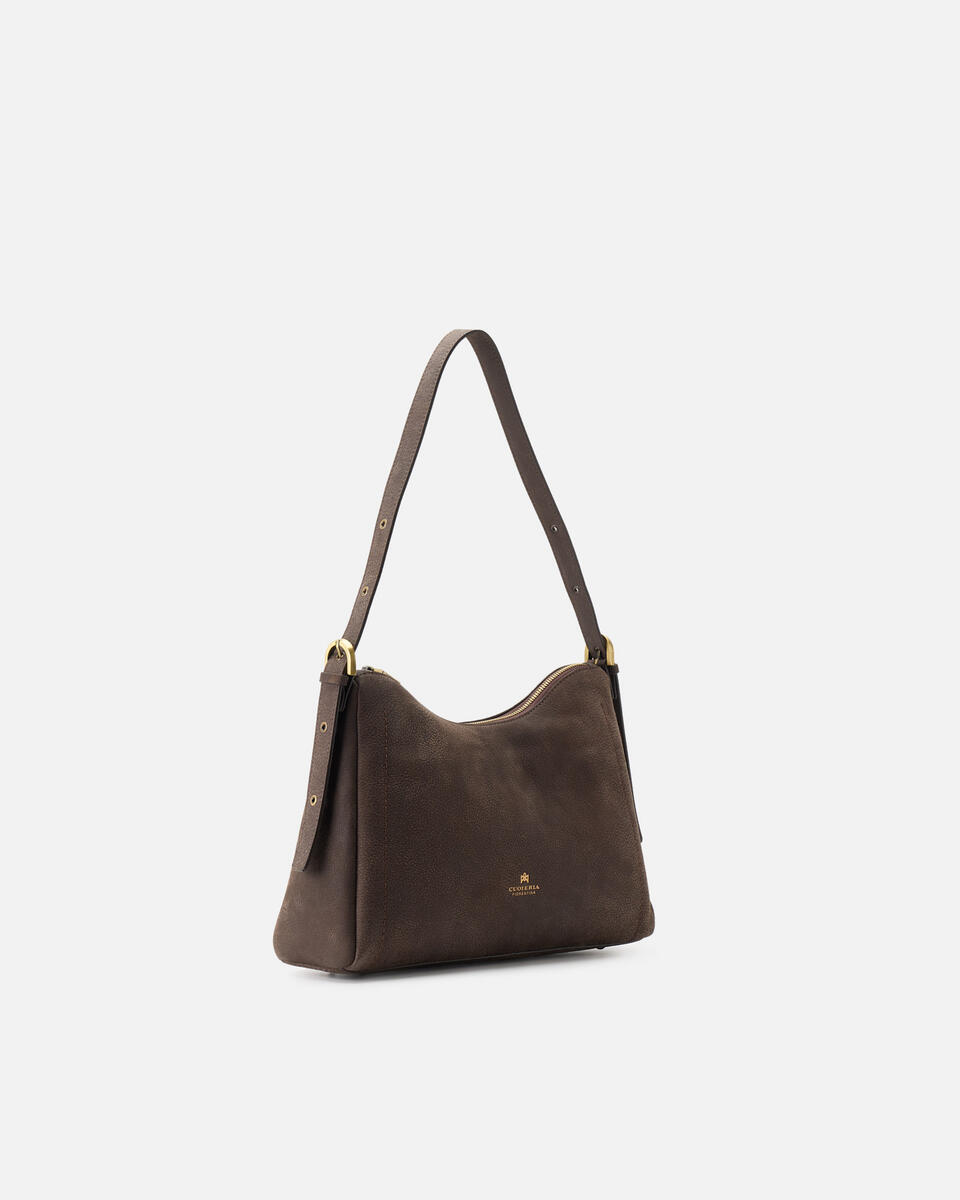 QUADRAT-SCHULTERTASCHE Schokolade  - Schultertaschen - Damen Taschen - Tasche - Cuoieria Fiorentina