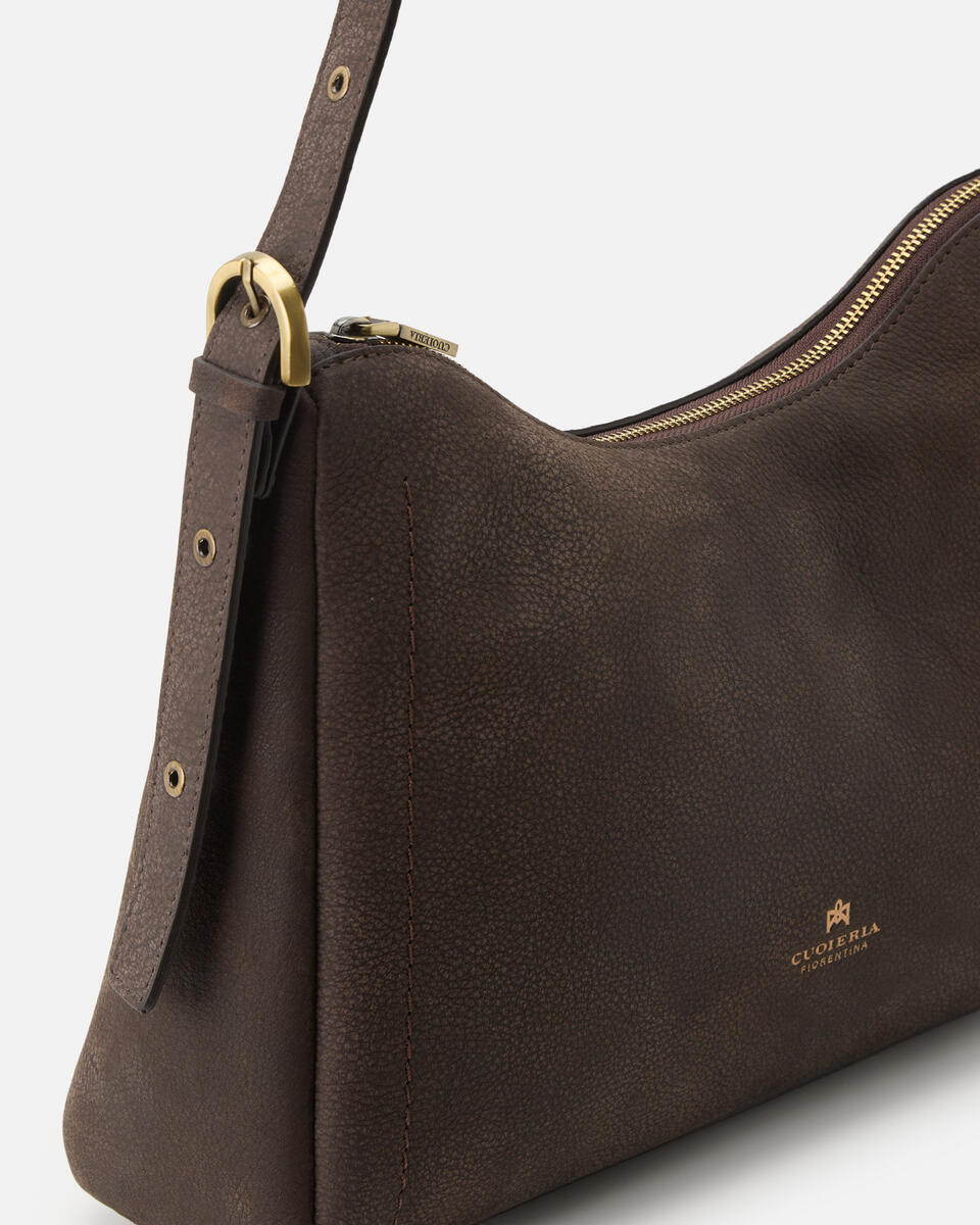 QUADRAT-SCHULTERTASCHE Schokolade  - Schultertaschen - Damen Taschen - Tasche - Cuoieria Fiorentina