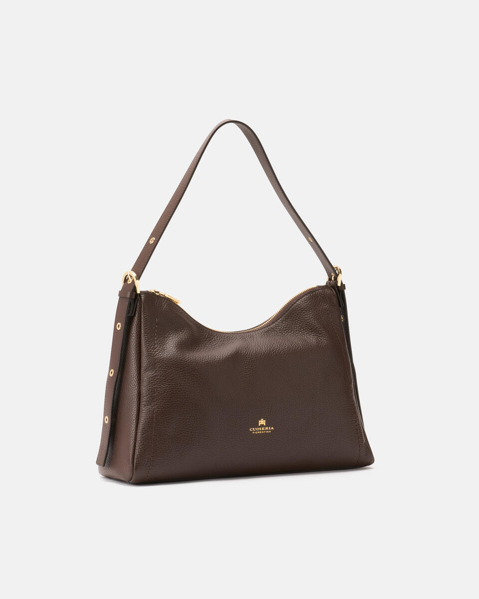 QUADRAT-SCHULTERTASCHE Schokolade  - Schultertaschen - Damen Taschen - Tasche - Cuoieria Fiorentina