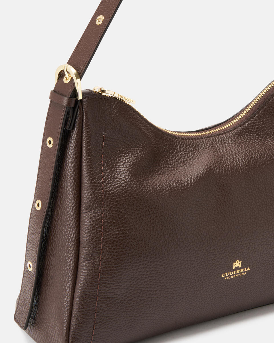QUADRAT-SCHULTERTASCHE Schokolade  - Schultertaschen - Damen Taschen - Tasche - Cuoieria Fiorentina