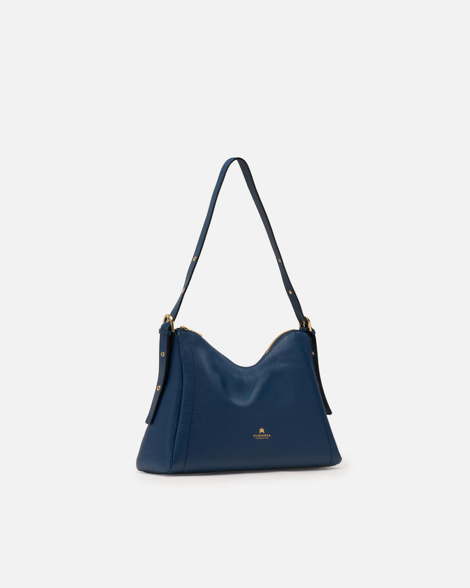 QUADRAT-SCHULTERTASCHE Ozean  - Cuoieria Fiorentina