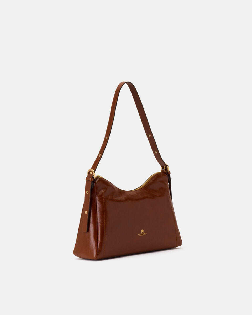 QUADRAT-SCHULTERTASCHE Karamell  - Cuoieria Fiorentina