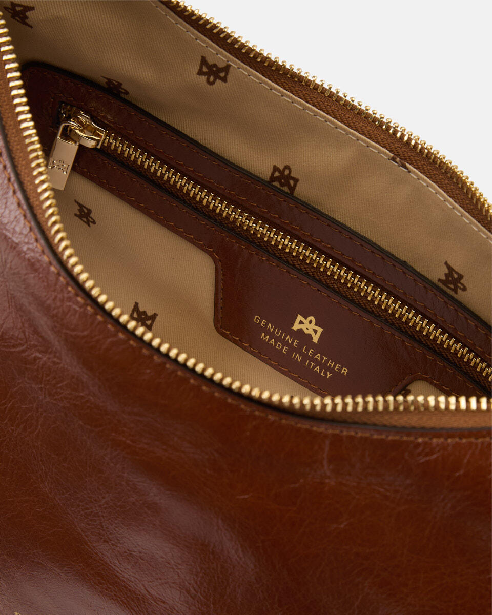QUADRAT-SCHULTERTASCHE Karamell  - Cuoieria Fiorentina