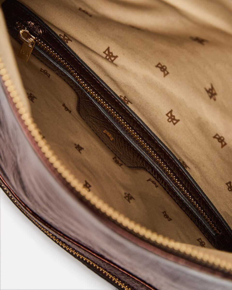 MAXI POUCH Schokolade  - Handtaschen - Damen Taschen - Tasche - Cuoieria Fiorentina
