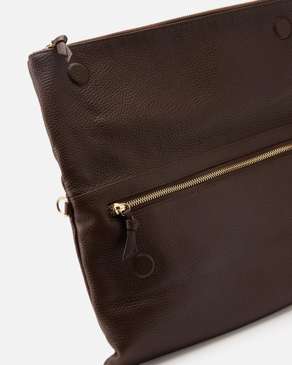 MAXI POUCH Schokolade  - Handtaschen - Damen Taschen - Tasche - Cuoieria Fiorentina