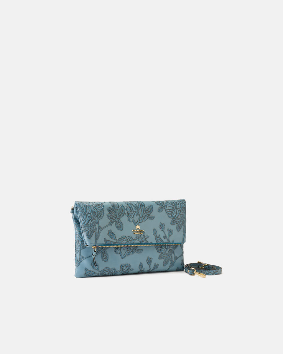MAXI POUCH Hellblau  - Handtaschen - Damen Taschen - Tasche - Cuoieria Fiorentina