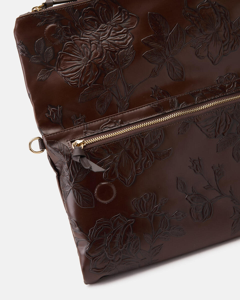 MAXI POUCH Mahagoni  - Handtaschen - Damen Taschen - Tasche - Cuoieria Fiorentina