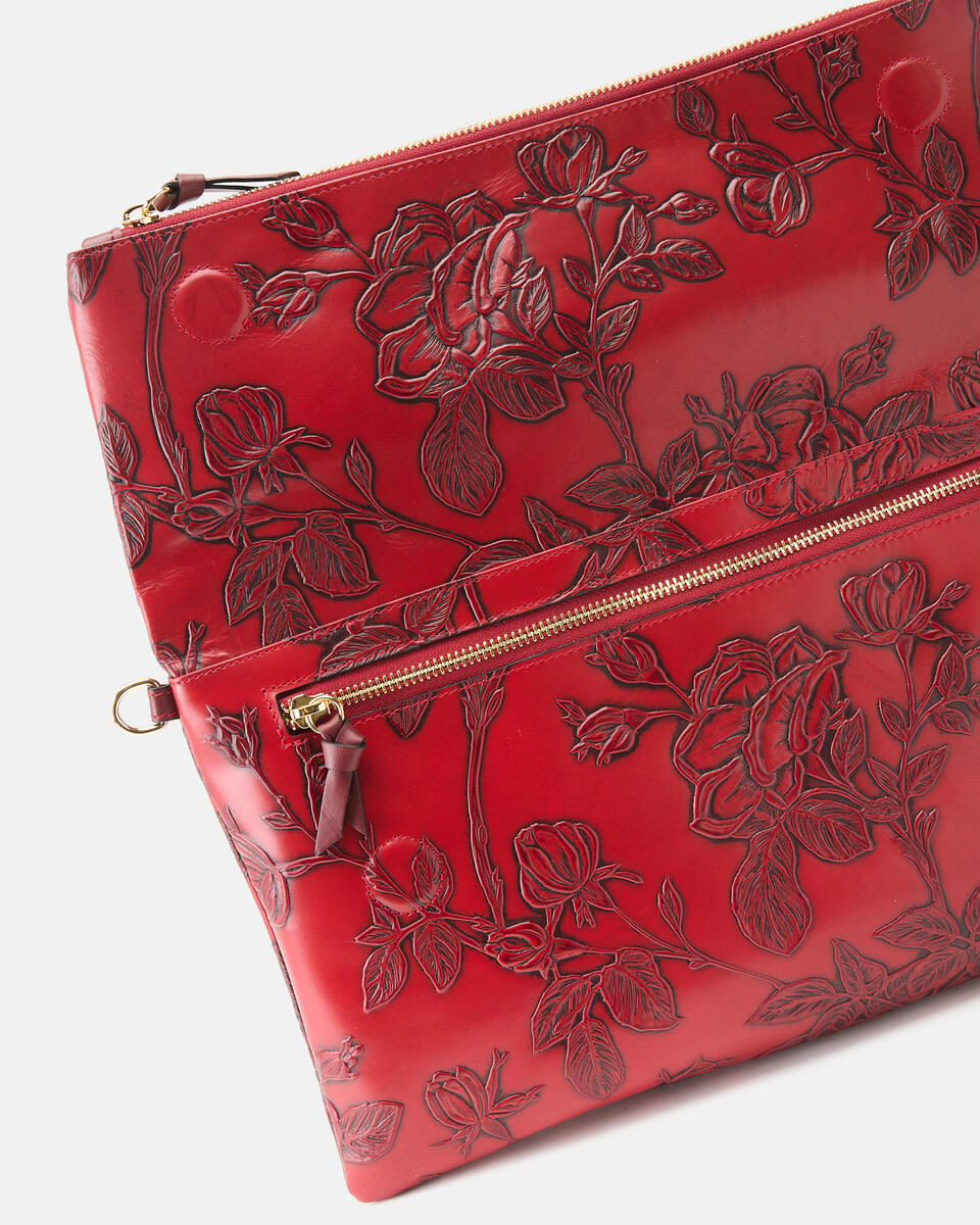 MAXI POUCH Rot  - Handtaschen - Damen Taschen - Tasche - Cuoieria Fiorentina