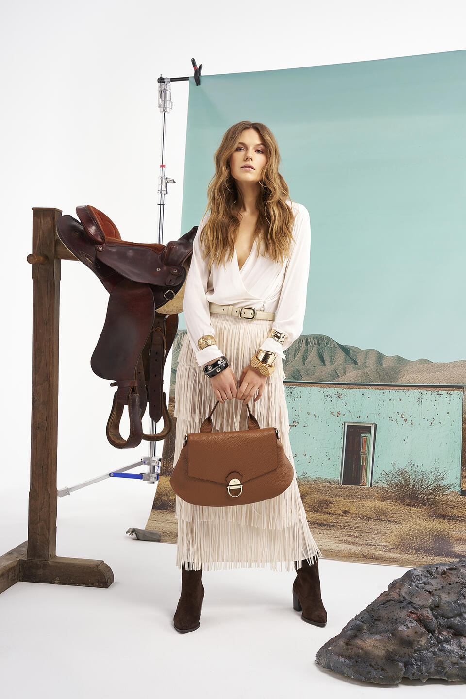 FLAP BAG Karamell  - Messanger - Damen Taschen - Tasche - Cuoieria Fiorentina