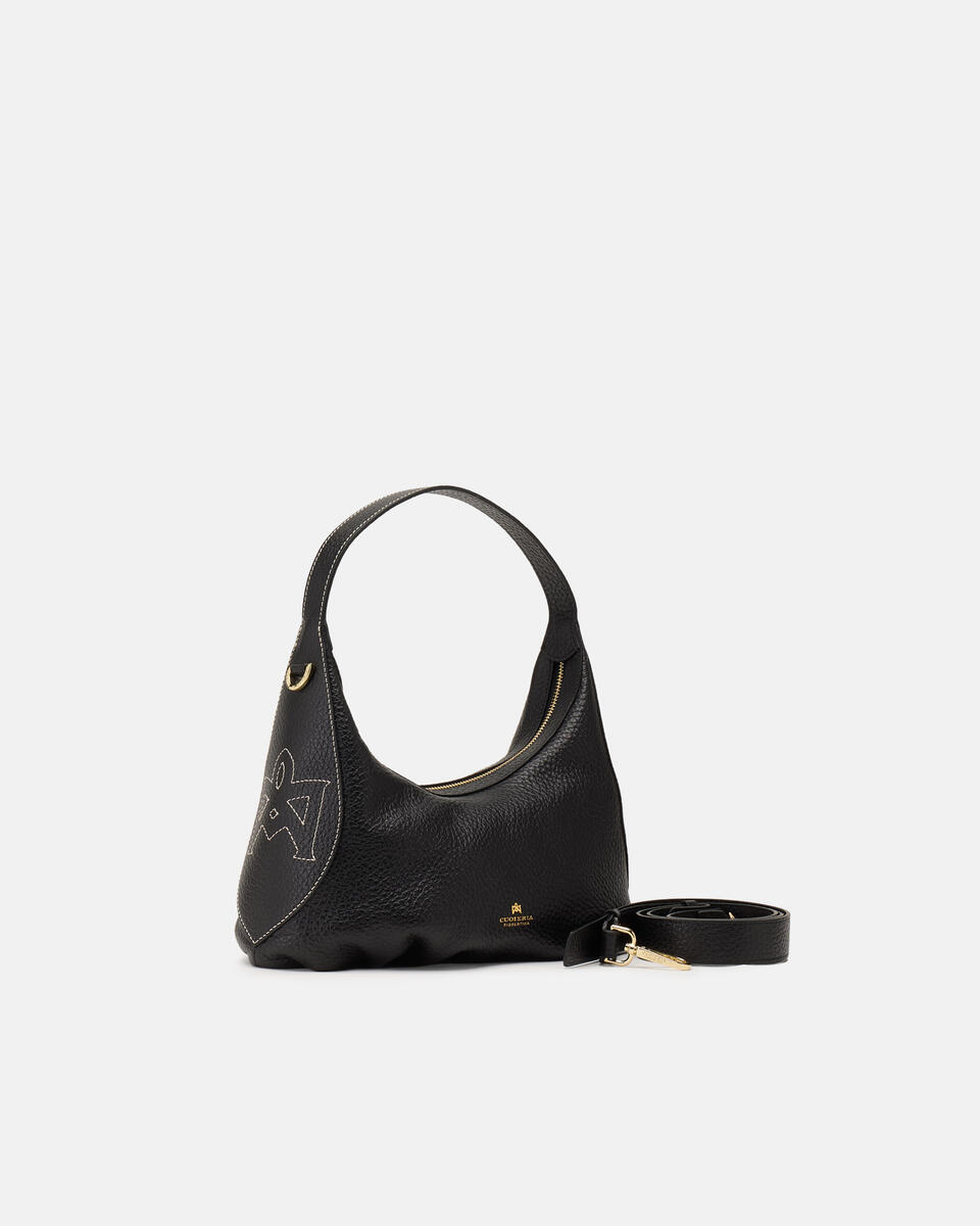 KLEINE HANDTASCHE Schwarz  - Schultertaschen - Damen Taschen - Tasche - Cuoieria Fiorentina
