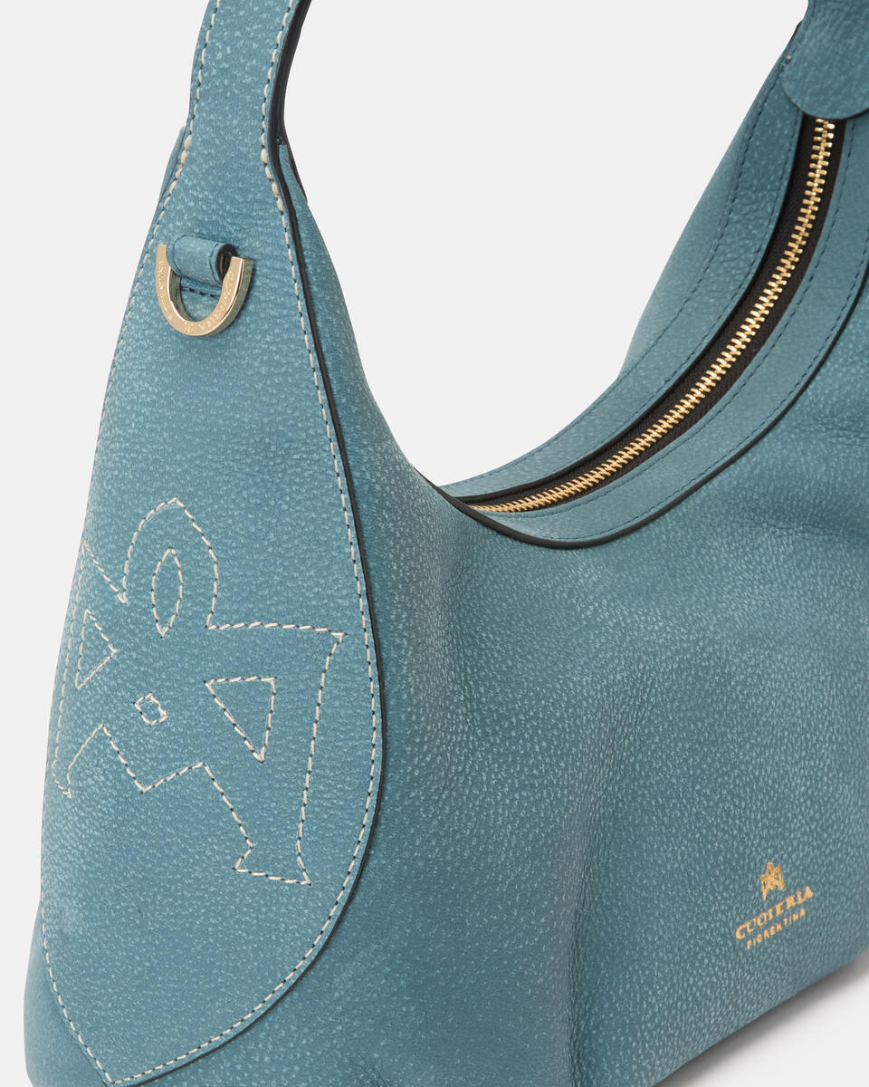 KLEINE SCHULTERTASCHE Teal  - Schultertaschen - Damen Taschen - Tasche - Cuoieria Fiorentina