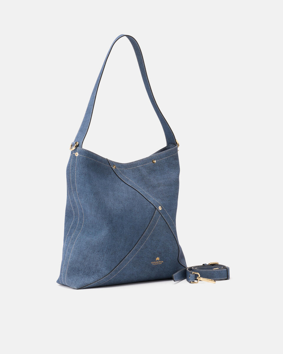 GROSSE SCHULTERTASCHE Jeans  - Schultertaschen - Damen Taschen - Tasche - Cuoieria Fiorentina