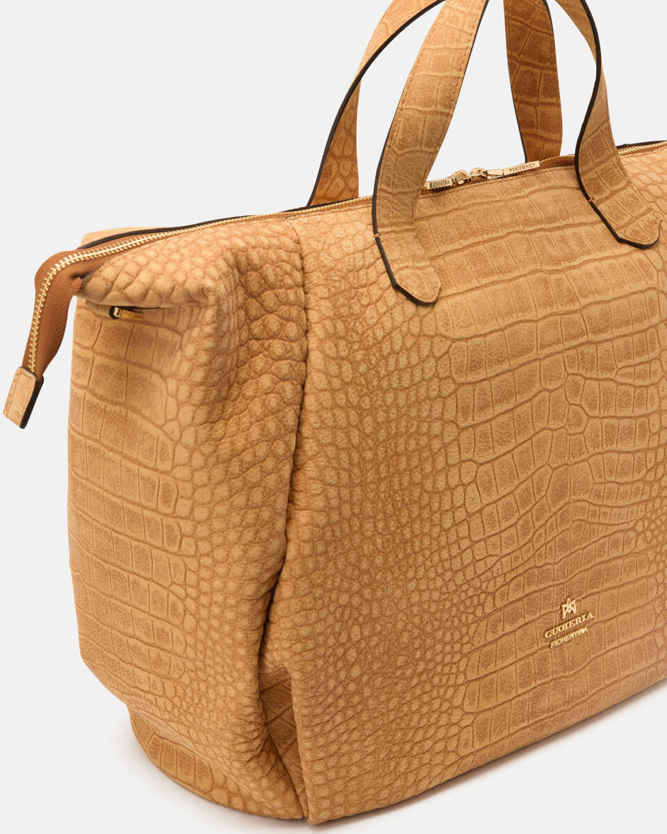 GROSSE DUFFLE Curry  - Handtaschen - Damen Taschen - Tasche - Cuoieria Fiorentina