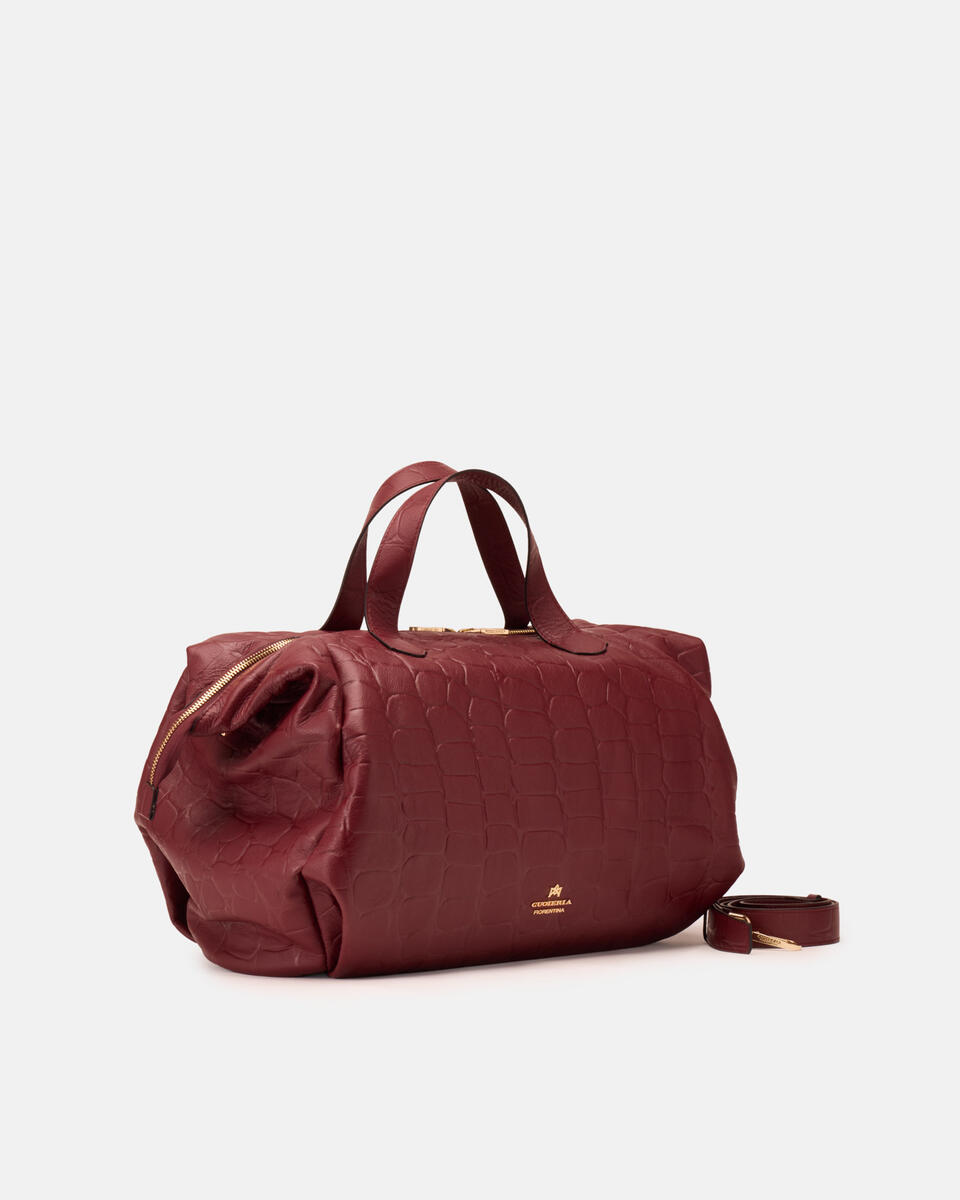 GROSSE DUFFLE BAG Rubin-farbe  - Cuoieria Fiorentina