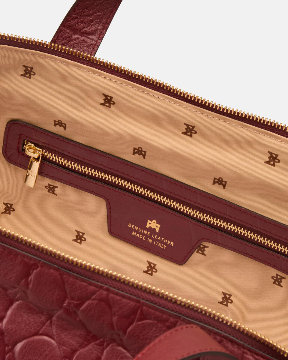 GROSSE DUFFLE BAG Rubin-farbe  - Cuoieria Fiorentina