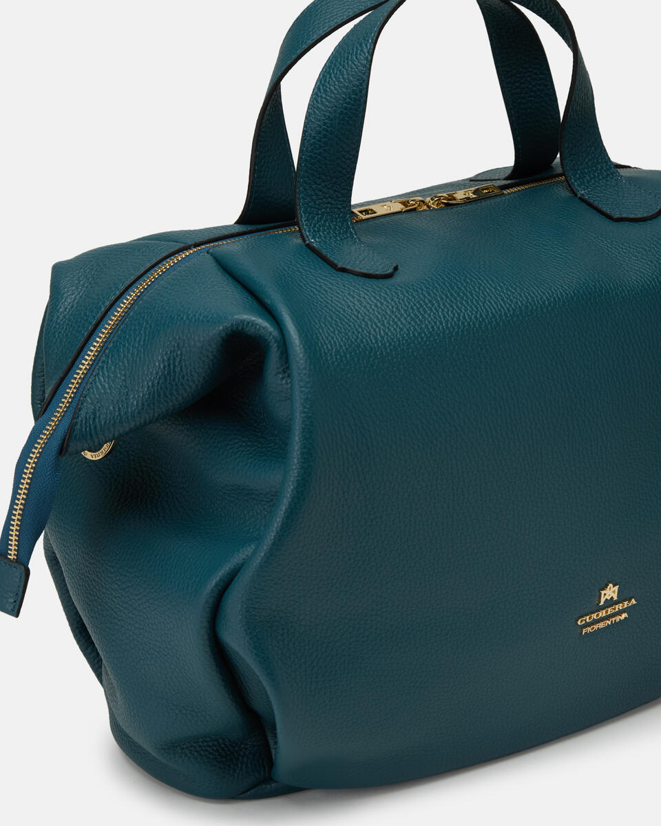 GROSSE DUFFLE BAG Teal  - Cuoieria Fiorentina
