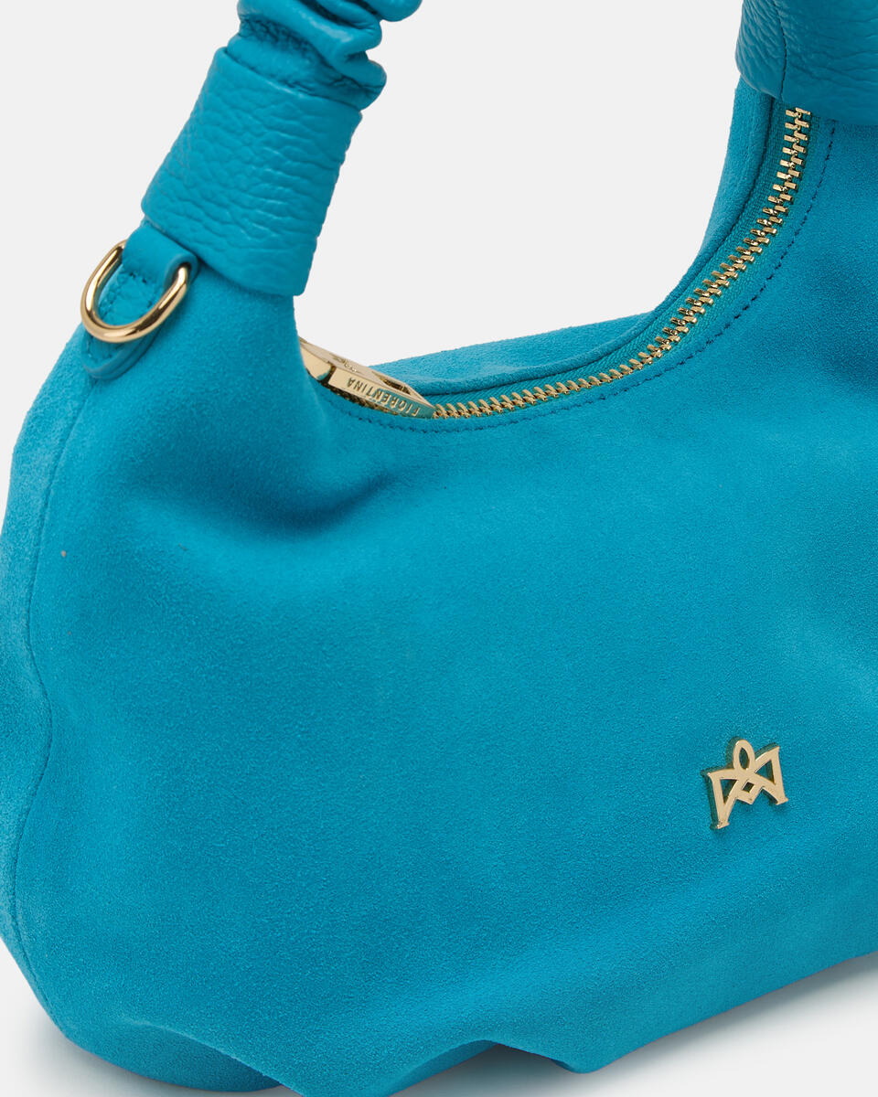 KLEINE HANDTASCHE Turkis  - Schultertaschen - Damen Taschen - Tasche - Cuoieria Fiorentina