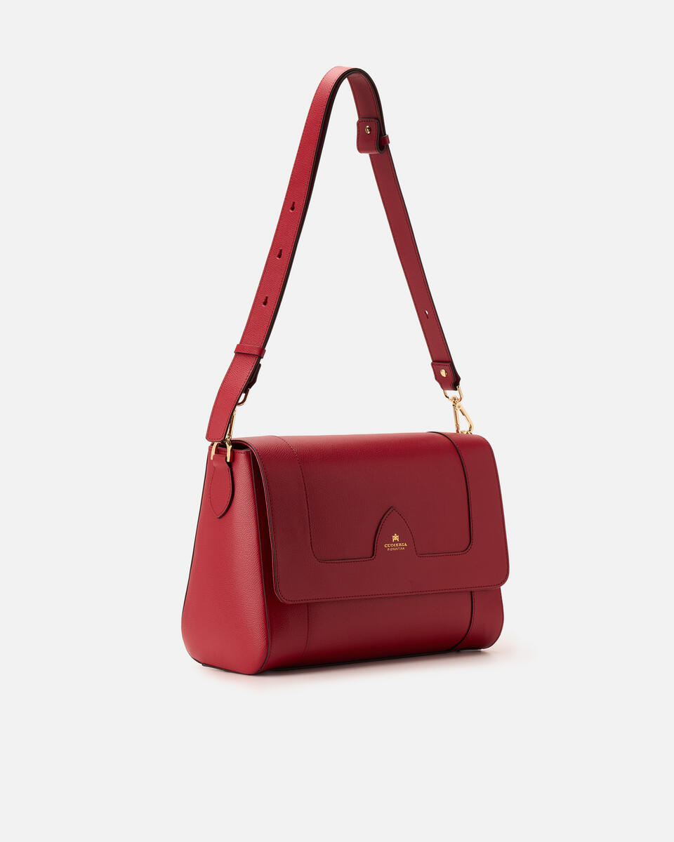 FLAP BAG Cherry  - Cuoieria Fiorentina