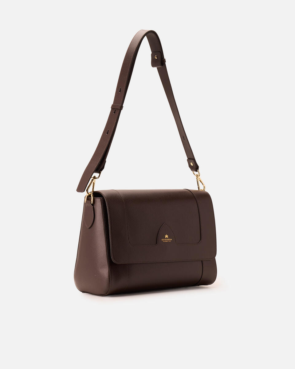 FLAP BAG Dunkelbraun  - Cuoieria Fiorentina