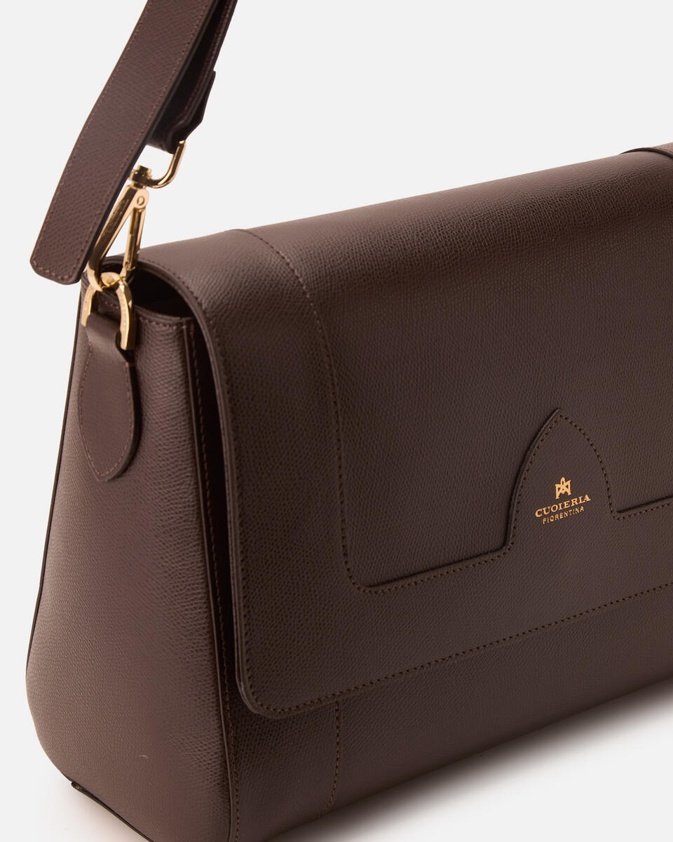 FLAP BAG Dunkelbraun  - Cuoieria Fiorentina