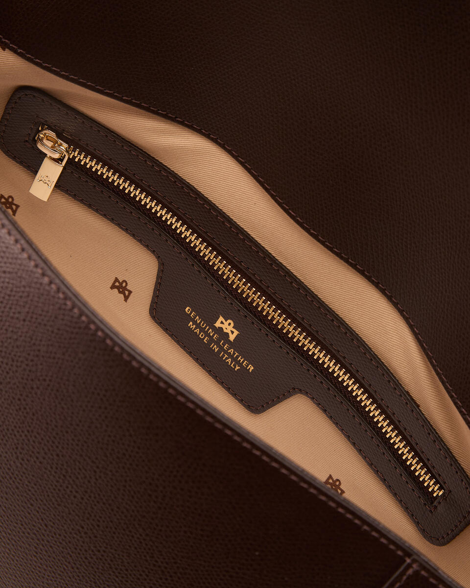 FLAP BAG Dunkelbraun  - Cuoieria Fiorentina