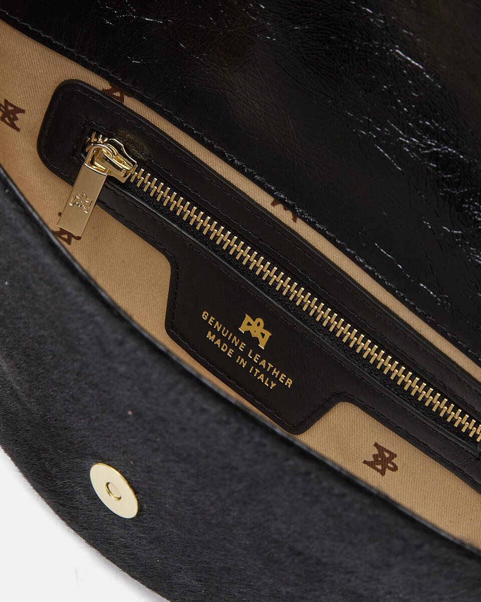 KLEINE FLAP BAG Schwarz  - Cuoieria Fiorentina