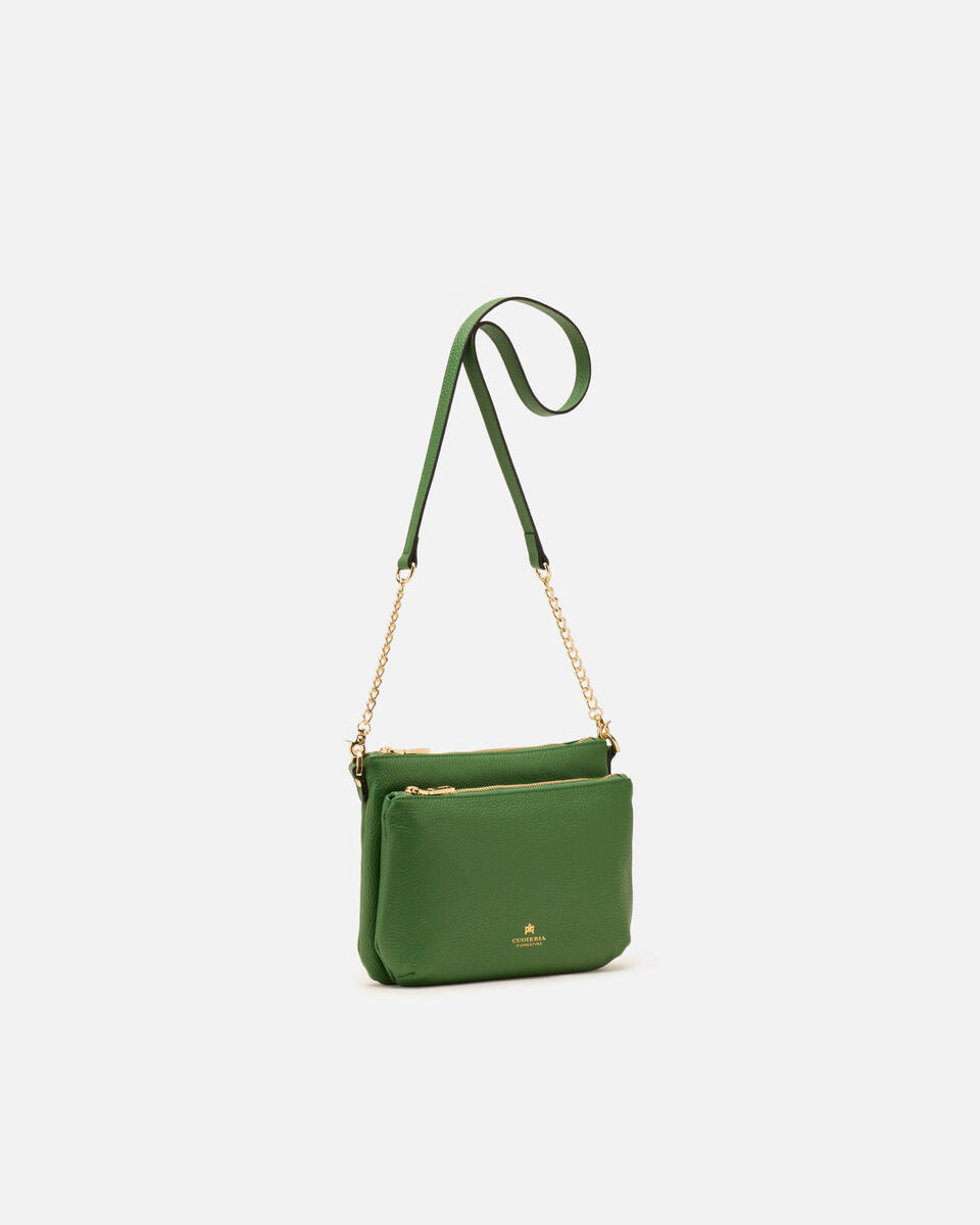 DOUBLE POUCH Aloe  - Schultergut - Damen Taschen - Tasche - Cuoieria Fiorentina