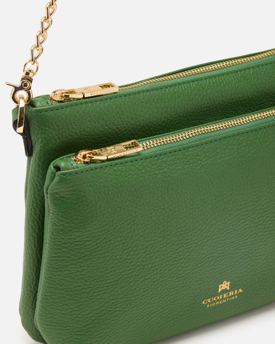DOUBLE POUCH Aloe  - Schultergut - Damen Taschen - Tasche - Cuoieria Fiorentina